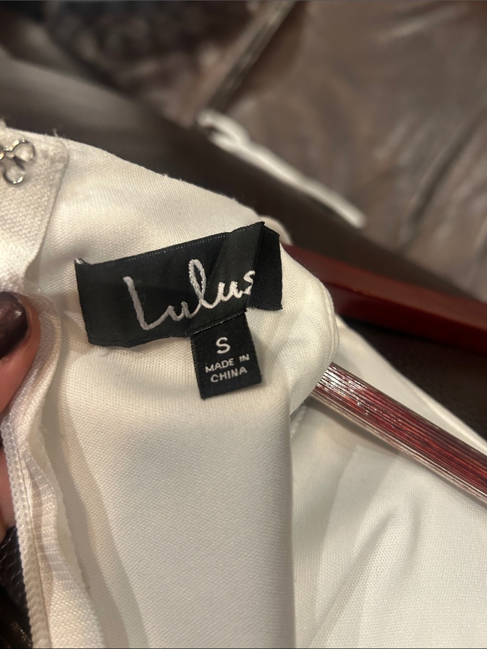 Lulu's Ivory High-Neck Maxi Dress - Picture 3 of 7